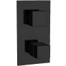 Смеситель для душа Remer Qubica Thermo QT92KBNO с термостатом Черный матовый латунь встраиваемый