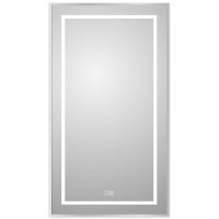 Зеркало BelBagno Kraft 50 SPC-KRAFT-500-900-LED-TCH-WARM с подсветкой Сатин с сенсорным выключателем и подогревом стекло