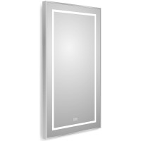 Зеркало BelBagno Kraft 50 SPC-KRAFT-500-900-LED-TCH-WARM с подсветкой Сатин с сенсорным выключателем и подогревом стекло