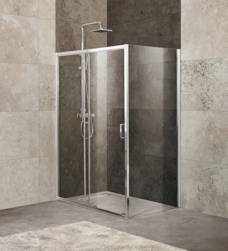 Душевой уголок BelBagno Unique 125х80 UNIQUE-AH-1-110/125-80-C-Cr профиль Хром стекло прозрачное