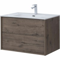 Тумба под раковину Aquanet Lino 80 Flat 287543 подвесная Дуб веллингтон МДФ / ЛДСП