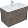Тумба под раковину Aquanet Lino 80 Flat 287543 подвесная Дуб веллингтон МДФ / ЛДСП