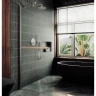 Душевая перегородка Maybah Glass MGD-713-5ш 1090x1950 в широком профиле Хром матовый стекло сатиновое
