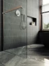 Душевая перегородка Maybah Glass MGD-713-5ш 1090x1950 в широком профиле Хром матовый стекло сатиновое