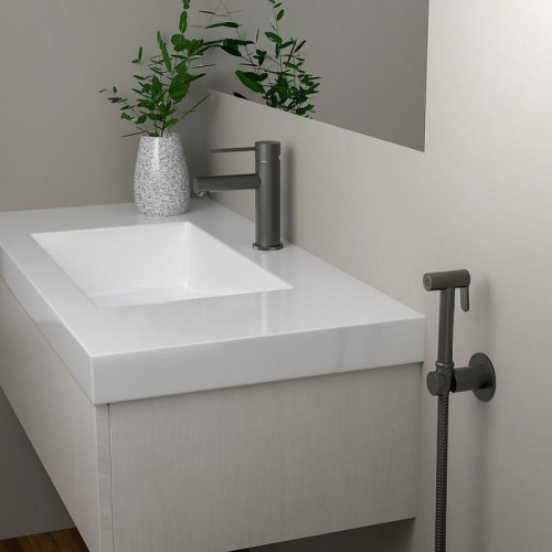 Смеситель для раковины Timo Saona 2360/18G с гигиеническим душем Черное золото