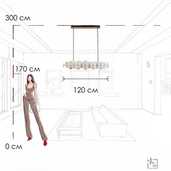 Подвесной светильник Loft it Alicante 10248/1200