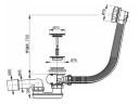 Слив-перелив Aquanet V55R 264949 полуавтомат цвет Хром
