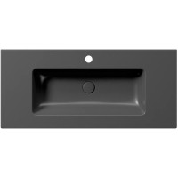 Раковина GSI Pura 102 8886126 Ardesia opaco фаянс подвесная, полувстраиваемая