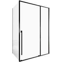 Душевой уголок Allen Brau Fantasy 140x80 3.11008.31 + 3.11012.31 профиль Черный матовый стекло прозрачное