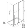 Душевой уголок Allen Brau Fantasy 140x80 3.11008.31 + 3.11012.31 профиль Черный матовый стекло прозрачное