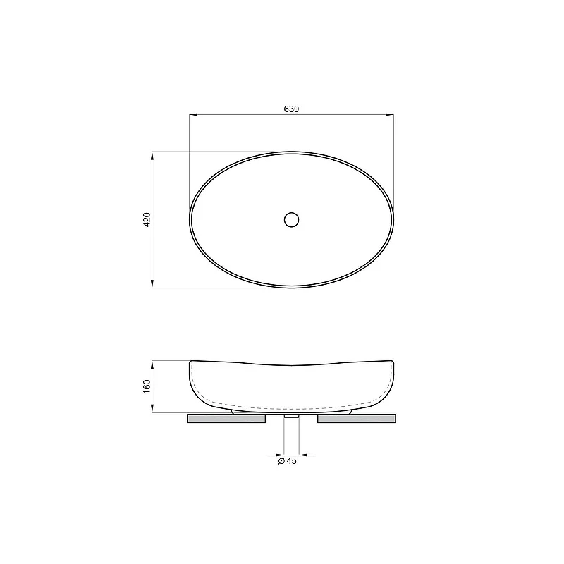 Раковина накладная Lavinia Boho Bathroom Sink 63 33311111 цвет Белый глянцевый
