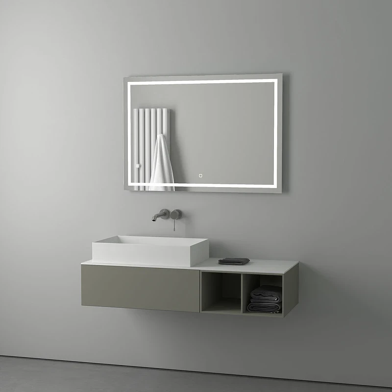 Зеркало Evoform Ledline 70x100 BY 2437 с подсветкой 29.5 W - сенсорный выключатель стекло