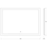 Зеркало Evoform Ledline 70x100 BY 2437 с подсветкой 29.5 W - сенсорный выключатель стекло