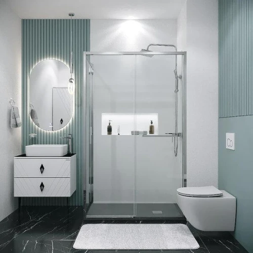 Душевой уголок Grossman Style 130x100 120.K33.05.1310.10.00 профиль Хром стекло прозрачное