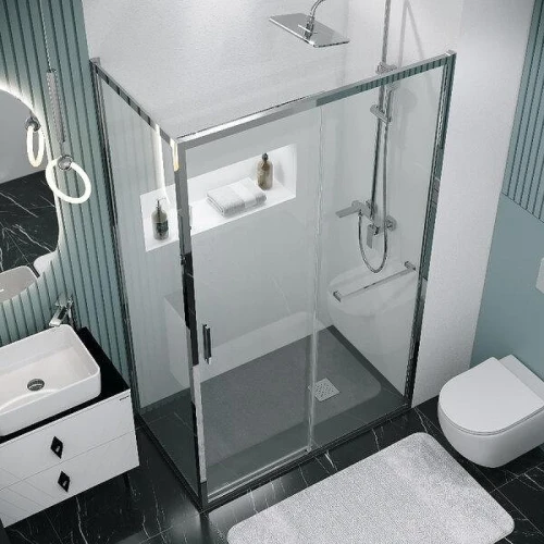 Душевой уголок Grossman Style 130x100 120.K33.05.1310.10.00 профиль Хром стекло прозрачное