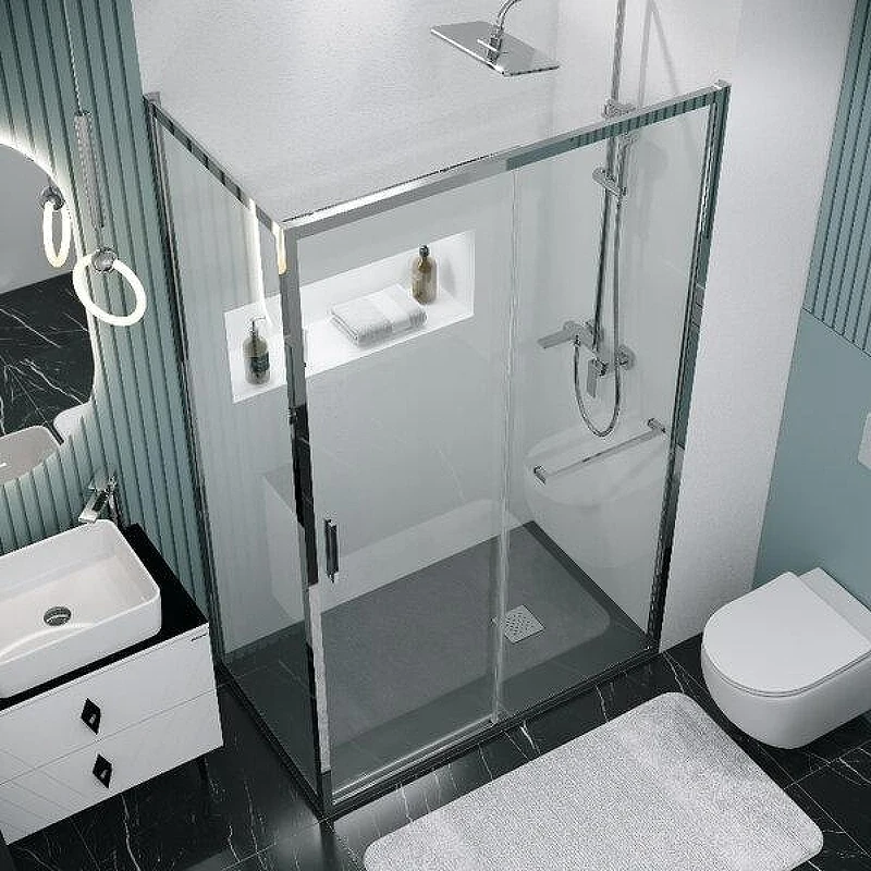 Душевой уголок Grossman Style 130x100 120.K33.05.1310.10.00 профиль Хром стекло прозрачное