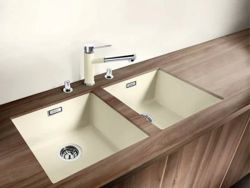 Кухонная мойка Blanco Subline 400-U 523431 Кофе искусственный камень (литьевой мрамор) встраиваемый