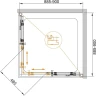 Душевой уголок Cezares Eco 90x90 ECO-O-A-2 профиль Черный стекло прозрачное