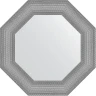 Зеркало Evoform Octagon 57х57 BY 3877 в багетной раме - Серебряная кольчуга 88 мм