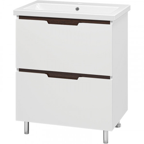 Тумба с раковиной Misty Лайм 70 УТ000001175 Белая