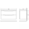 Тумба под раковину BelBagno Marino 100 MARINO-1000-2C-SO-RG-P подвесная Rovere Grigio МДФ / ЛДСП