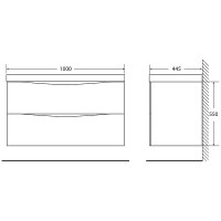 Тумба под раковину BelBagno Marino 100 MARINO-1000-2C-SO-RG-P подвесная Rovere Grigio МДФ / ЛДСП