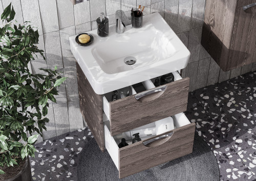 Тумба под раковину Aquaton Сильва 60 1A211801SIW50 Дуб макиато МДФ / ЛДСП