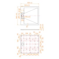 Душевой поддон из стеклопластика RGW TUS-W 90x90 55370199-01 Белый