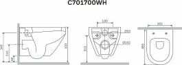 Комплект унитаза AM.PM Spirit FlashClean C701700WH+C707857WH с инсталляцией Alcaplast Sadromodul AM101/1120+M71 с сиденьем Микролифт и клавишей смыва Хром фарфор подвесной