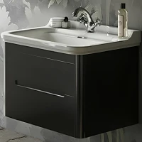 Тумба под раковину Kerasan Waldorf 74 925631 подвесная Nero matt массив дерева