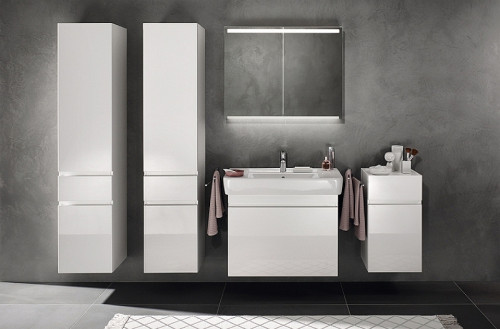 Тумба под раковину Geberit Renova Nr.1 Plan 80 869850000 подвесная Белая глянцевая