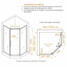 Душевой уголок RGW Passage (Пассаж) PA-86B 100х100 38088600-24N профиль Черный стекло матовое-сатинат
