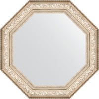 Зеркало Evoform Octagon 81х81 BY 3855 в багетной раме - Виньетка серебро 109 мм стекло