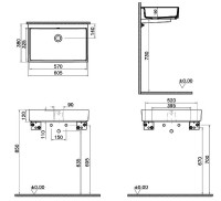 Раковина-чаша Vitra ArchiPlan 60 7404B003-0012 Белая фарфор накладная