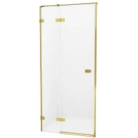 Душевая дверь New Trendy Avexa Gold 80 L EXK-1714 профиль Брашированное золото стекло прозрачное