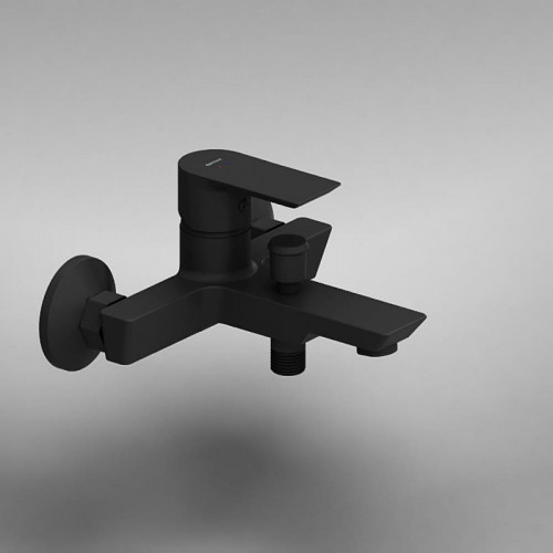 Смеситель для ванны Damixa Apollo 471000300 Черный матовый латунь на стену