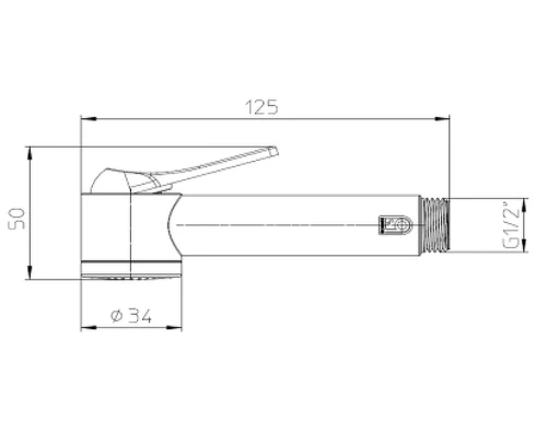 Гигиенический душ Bossini Apice B00920.073 Черный матовый