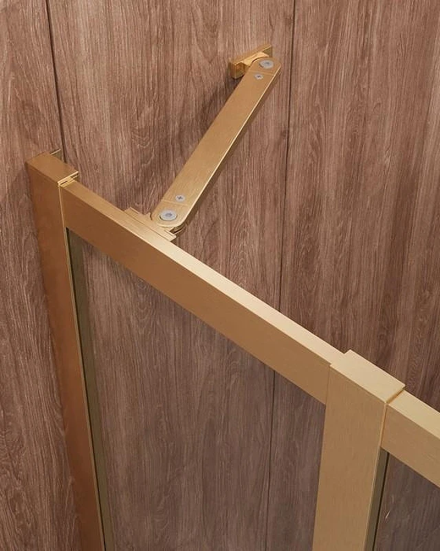 Душевой уголок Cezares Molveno 110x90 MOLVENO-RH-1-110/90-C-BORO-IV профиль Брашированное золото стекло прозрачное
