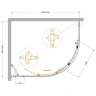 Душевой уголок Cezares Molveno 110x90 MOLVENO-RH-1-110/90-C-BORO-IV профиль Брашированное золото стекло прозрачное
