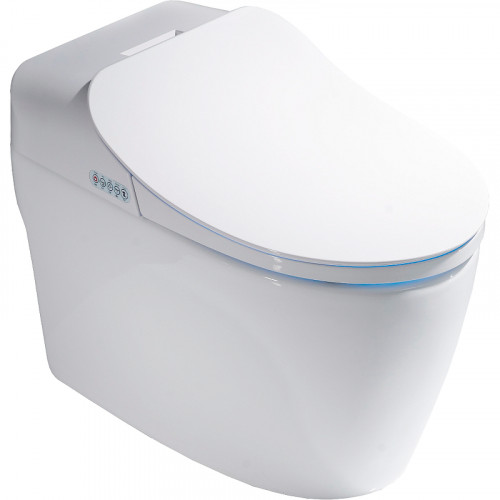 Унитаз биде Timo TE-721 приставной Белый с Микролифтом фаянс приставной