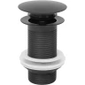 Донный клапан WellWant WWS02110B click-clack Черный матовый