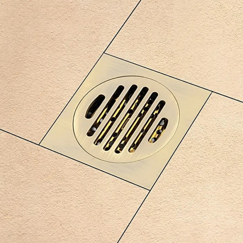 Душевой трап Gappo G81001-4 с решеткой Бронза