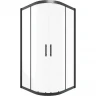 Душевой уголок Timo TPSS-90/03C-8 900x900x2000 T46 раздвижной профиль Черный стекло прозрачное