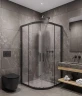 Душевой уголок Timo TPSS-90/03C-8 900x900x2000 T46 раздвижной профиль Черный стекло прозрачное