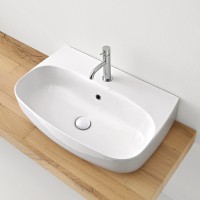 Раковина Kerasan Nolita 70 534201*1 Белая фарфор подвесная, накладная