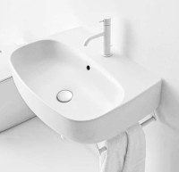 Раковина Kerasan Nolita 70 534201*1 Белая фарфор подвесная, накладная