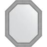 Зеркало Evoform Polygon 96х76 BY 7292 в багетной раме - Серебряная кольчуга 88 мм стекло