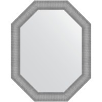 Зеркало Evoform Polygon 96х76 BY 7292 в багетной раме - Серебряная кольчуга 88 мм стекло