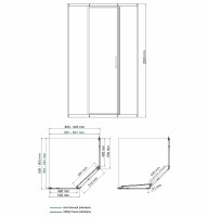 Душевой уголок WasserKRAFT Naab 90x90 86S11 профиль Хром стекло прозрачное