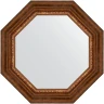 Зеркало Evoform Octagon 61х61 BY 7344 в багетной раме - Римская бронза 88 мм стекло